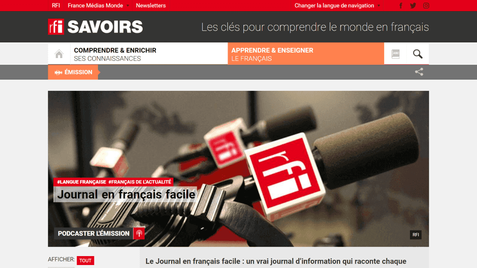 Journal en français facile - RFI